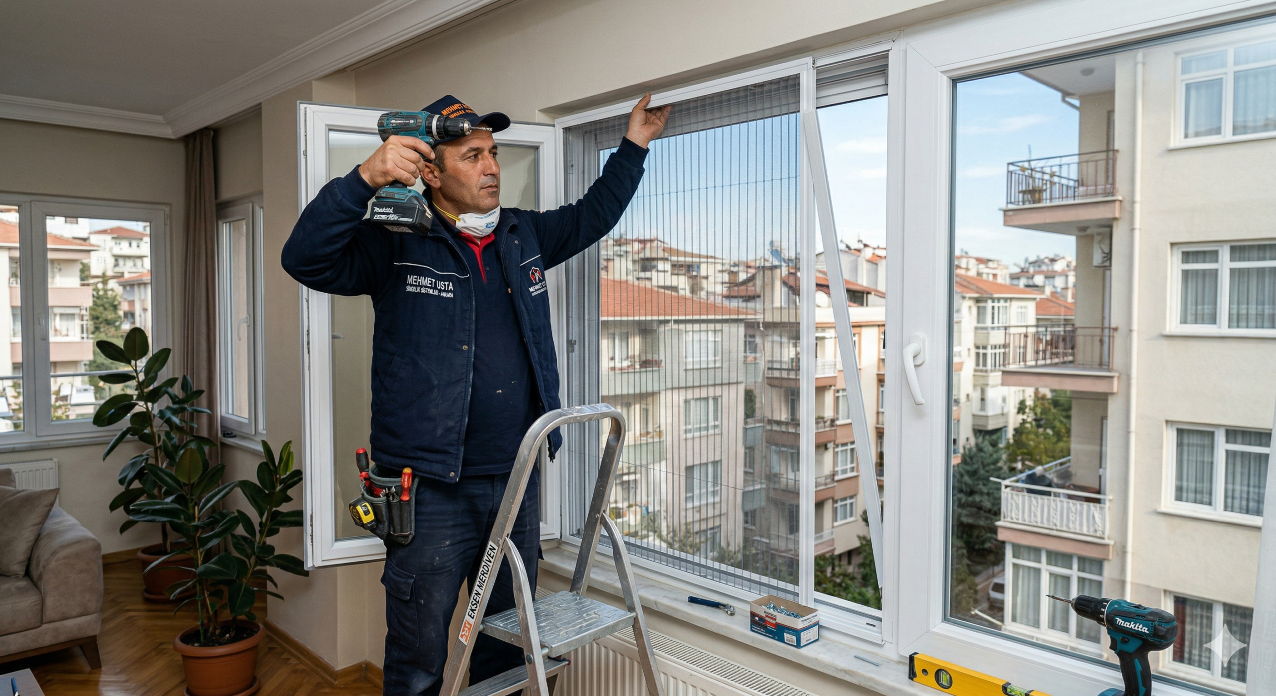 Ankara sineklik montajı yapılan pencere ve balkon sineklik uygulaması